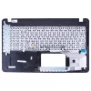 Asus VivoBook A540, X540, F540, K540, R540 gyári billentyűzet palmresttel (US kiosztás, ezüst)