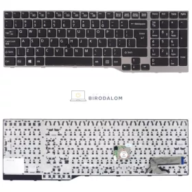   Fujitsu E554, E556, E557, E753, E754, E756 gyári billentyűzet pointerrel (US kiosztás), ezüst kerettel