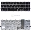 HP Envy 15-J, 15T-J, 15Z-J, 17-J, 17T-J, 17Z-J gyári billentyűzet (US kiosztás, ezüst kerettel)