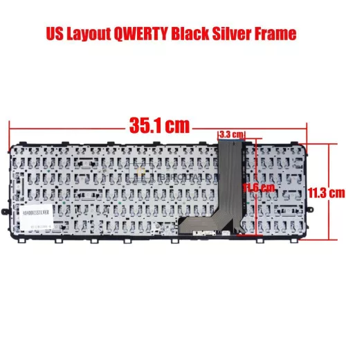 HP Envy 15-J, 15T-J, 15Z-J, 17-J, 17T-J, 17Z-J gyári billentyűzet (US kiosztás, ezüst kerettel)