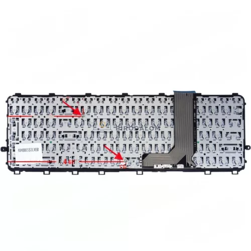 HP Envy 15-J, 15T-J, 15Z-J, 17-J, 17T-J, 17Z-J gyári billentyűzet (US kiosztás, ezüst kerettel)