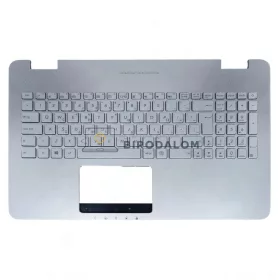 Asus G771, N551JX, G552V, GL752VW gyári palmrest billentyűzettel (GR kiosztás, ezüst, háttérvilágítá