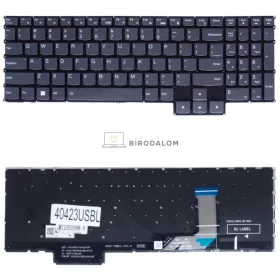   Lenovo Legion 5 16IRX9 gyári billentyűzet (US kiosztás, háttérvilágítással, szürke)