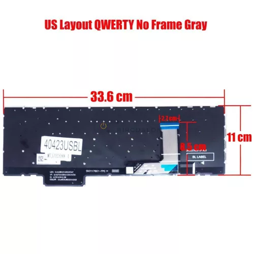 Lenovo Legion 5 16IRX9 gyári billentyűzet (US kiosztás, háttérvilágítással, szürke)