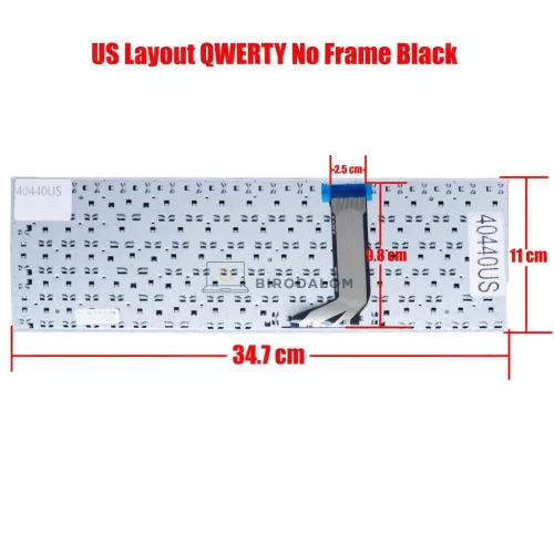 Asus X556, X556U, X556UA, X556UB, X556UF, X556UJ, X556UQ, X556UR, X556UV, A556U, A756U, F556U, F756U, K556U, X756U gyári billentyűzet (US kiosztás)