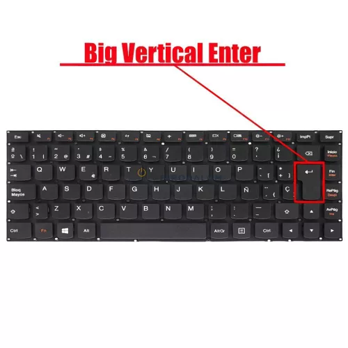 Lenovo Yoga 2 13, Yoga 3 14, e31-70, e31-80, U31-70, 500S-13ISK, 700-14 gyári billentyűzet (ES kiosztás, háttérvilágítással)