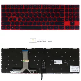   Lenovo Legion Y520-15IKB, Y720-15IKB, Y540-15IRH, Y530-15ICH, Yoga Y520, R720 gyári billentyűzet (US kiosztás, piros háttérvilágítással)