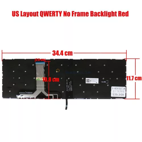 Lenovo Legion Y520-15IKB, Y720-15IKB, Y540-15IRH, Y530-15ICH, Yoga Y520, R720 gyári billentyűzet (US kiosztás, piros háttérvilágítással)