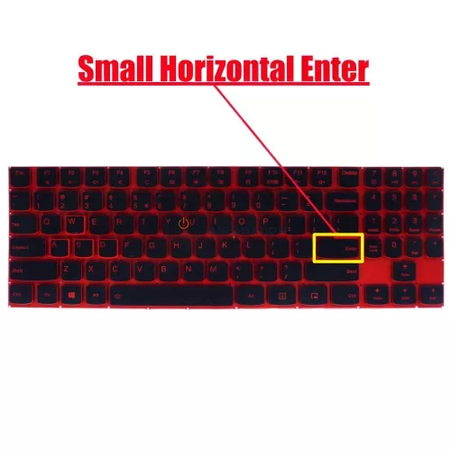 Lenovo Legion Y520-15IKB, Y720-15IKB, Y540-15IRH, Y530-15ICH, Yoga Y520, R720 gyári billentyűzet (US kiosztás, piros háttérvilágítással)
