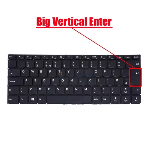 Lenovo Yoga 510-14AST, 510-14IKB, 510-14ISK, 710-14IKB, Flex 4-1470, IdeaPad 310s-14 gyári billentyűzet keret nélkül (UK kiosztás)