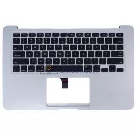   Apple MacBook Air 13 A1466 gyári billentyűzet topcase (US kiosztás, háttérvilágítással, ezüst)