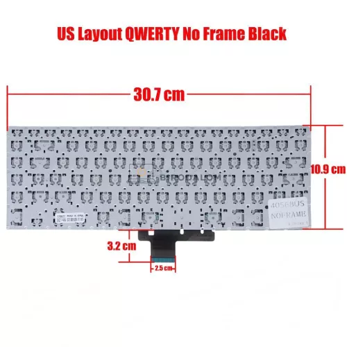 Asus VivoBook S15 S510U, S510UA, S510UN, S510UQ, S510UR, A510U, F510U, X510U gyári billentyűzet (US kiosztás, keret nélkül)