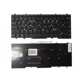  Dell Latitude 5480, 5488, 5490, 7480, 7490, E7470, 3340, 3350, E5450, E5470 gyári billentyűzet (US kiosztás, keret nélkül)