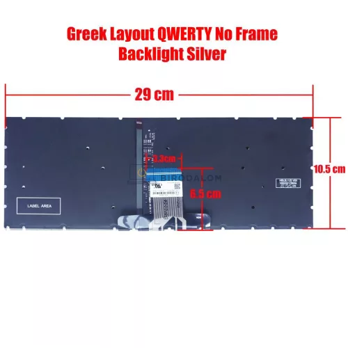 HP Pavilion x360 14-CD, 14-CF, 14-CE, 14-CM, 14-CK, 14-DK, 14-DQ, 240 G7 gyári billentyűzet (GR kiosztás, ezüst, háttérvilágítással)
