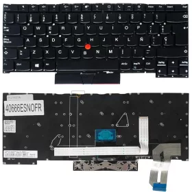   Lenovo ThinkPad T14s Gen 1, T490s, T495s, E480, E490, T490, L480, R480 gyári billentyűzet (ES kiosztás)