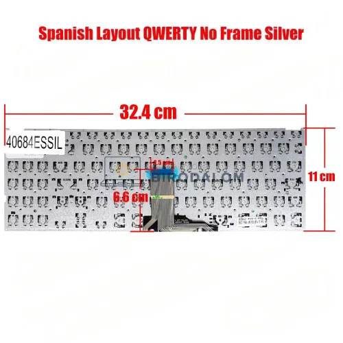 Asus X509 X509U X509FA X509DA X509BA A509 F509 M509 X515 gyári billentyűzet (ES – spanyol kiosztás), ezüst, keret nélkül