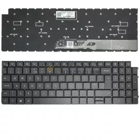 Dell Inspiron 15 3511, 3515, 5510, 5515, 7510, Inspiron 16 7610 gyári billentyűzet (UK kiosztás, fek