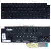 Dell XPS 15 9500, 9510, 9520, XPS 17 9700, 9710, 9720, Precision 9500 gyári billentyűzet (UK kiosztás, háttérvilágítással, fekete, keret nélkül)