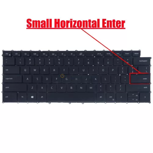 Dell XPS 15 9500, 9510, 9520, XPS 17 9700, 9710, 9720, Precision 5550, 5560, 5750, 5760 gyári billentyűzet (US kiosztás, háttérvilágítással, fekete, keret nélkül)