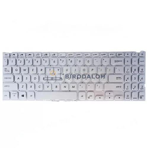 Asus Vivobook 15 X512, X512DA, X512FA, X512UA, S512FB, Y5200F gyári billentyűzet (US kiosztás, ezüst