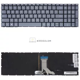   HP Pavilion 15-EG, 15-EH, 15-ER, 15-FC, 15-FD gyári billentyűzet (US kiosztás, háttérvilágítással, szürke)