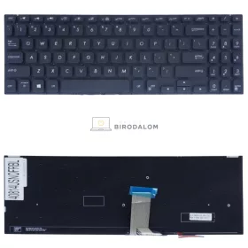   Asus VivoBook S530, S530UA, S530UN, S530FA, S5300F gyári billentyűzet (US kiosztás, háttérvilágítással, keret nélkül)