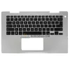 Dell Inspiron 14 5482 5485 5491 5481 gyári billentyűzet csuklótámasszal (US kiosztás, háttérvilágítás, ezüst)