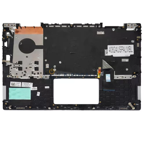 Dell Inspiron 14 5482 5485 5491 5481 gyári billentyűzet csuklótámasszal (US kiosztás, háttérvilágítás, ezüst)