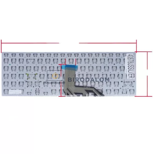 Asus VivoBook 15 X513, M513, K513, D513, S513 gyári billentyűzet (US kiosztás, ezüst, keret nélkül)