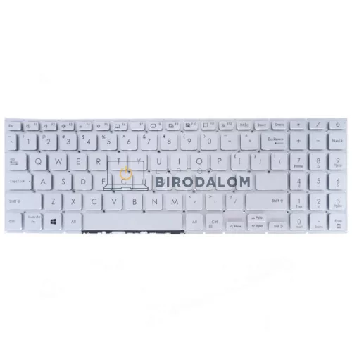 Asus VivoBook 15 X513, M513, K513, D513, S513 gyári billentyűzet (US kiosztás, ezüst, keret nélkül)