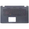 Asus GL752, GL752VW gyári billentyűzet palmresttel (GR kiosztás, háttérvilágítással)