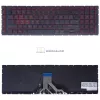 HP Omen 17-CB, Omen 17-CB1070NR, Omen 17T-CB000, Omen 17-cb0017nv gyári billentyűzet (US kiosztás, piros háttérvilágítással)