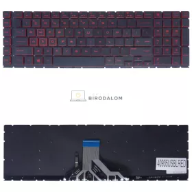   HP Omen 17-CB, Omen 17-CB1070NR, Omen 17T-CB000, Omen 17-cb0017nv gyári billentyűzet (US kiosztás, piros háttérvilágítással)