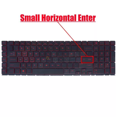 HP Omen 17-CB, Omen 17-CB1070NR, Omen 17T-CB000, Omen 17-cb0017nv gyári billentyűzet (US kiosztás, piros háttérvilágítással)