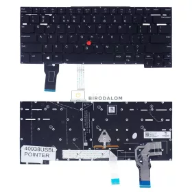   Lenovo ThinkPad T14S Gen 2, P1 Gen 4, P1 Gen 5, X1 Extreme Gen 4, X1 Extreme Gen 5 gyári billentyűzet (US kiosztás, háttérvilágítással, pointer)