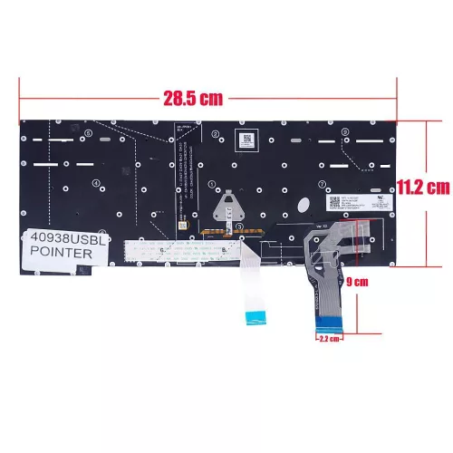 Lenovo ThinkPad T14S Gen 2, P1 Gen 4, P1 Gen 5, X1 Extreme Gen 4, X1 Extreme Gen 5 gyári billentyűzet (US kiosztás, háttérvilágítással, pointer)