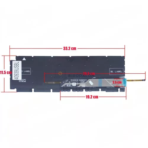 Dell G15 5510, G15 5511, G15 5515, G15 5520, G15 5521, G15 5525, G15 5530 gyári billentyűzet (US kiosztás, háttérvilágítással)