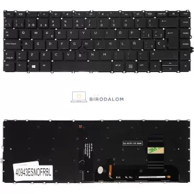   HP EliteBook 840 G7, 840 G8, 845 G7, 845 G8, 745 G7, 745 G8, ZBook Firefly 14 G7, G8 gyári billentyűzet (ES kiosztás, háttérvilágítással, mutatóval, keret nélkül)