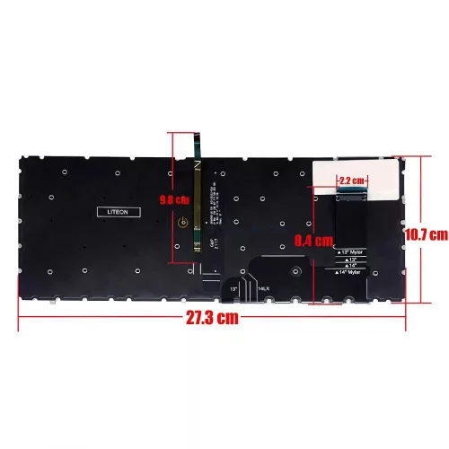 HP EliteBook 840 G9, 845 G9, 840 G10 gyári billentyűzet (UK kiosztás, háttérvilágítással)
