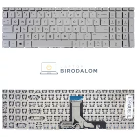   HP Pavilion 15-EG, 15-EH, 15-ER, 15-FD, 15-FC gyári billentyűzet (US kiosztás, keret nélkül, ezüst)