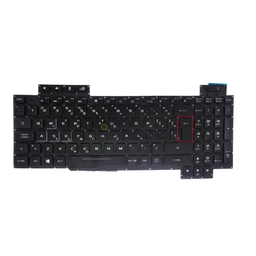Asus ROG Strix GL703, GL703V, GL703VD, GL703GE, GL703VM gyári billentyűzet (GR kiosztás, háttérvilágítással)