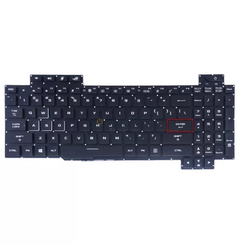 Asus ROG Strix GL503, GL703, GL703V, GL703VD, GL703GE, GL703GM, GL703G gyári billentyűzet (US kiosztás, RGB háttérvilágítással)