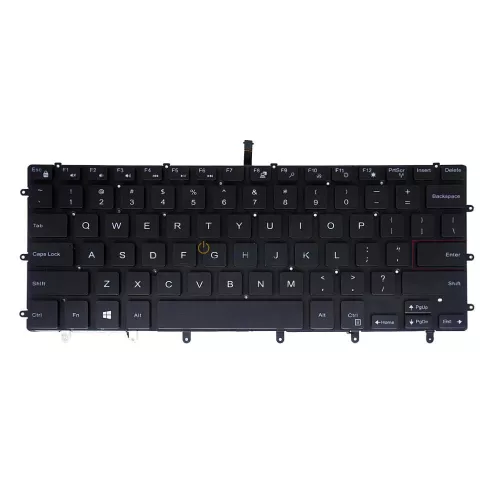 Dell XPS 15 9550, 9560, 9570, 7590 gyári billentyűzet (US kiosztás, háttérvilágítással)