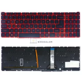   Acer Nitro 5 AN515-56, AN515-57, AN515-58, AN517-54, Predator Helios 300 PH315-54 gyári billentyűzet (US kiosztás, piros háttérvilágítással)