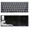HP EliteBook 730 G5, 730 G6, 735 G5, 735 G6, 830 G5, 830 G6, 836 G5 gyári billentyűzet (US kiosztás, ezüst keret, pointer)
