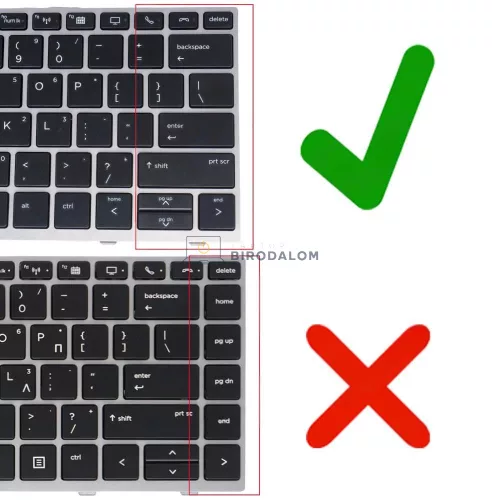 HP EliteBook 730 G5, 730 G6, 735 G5, 735 G6, 830 G5, 830 G6, 836 G5 gyári billentyűzet (US kiosztás, ezüst keret, pointer)
