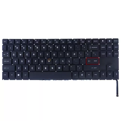 HP OMEN 15-EK, 15-EN, 16-B gyári billentyűzet (US kiosztás, háttérvilágítással), fekete