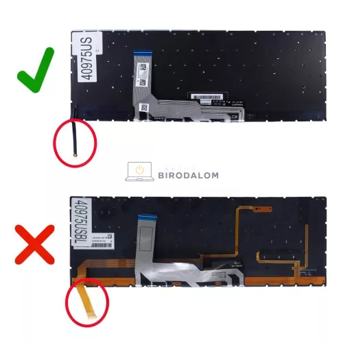 HP OMEN 15-EK, 15-EN, 16-B gyári billentyűzet (US kiosztás, háttérvilágítással), fekete