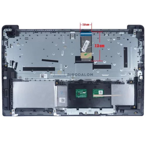 Lenovo IdeaPad 3-15ITL6, 3-15ALC6, 3 15ADA6 gyári billentyűzet palmresttel (US kiosztás, Arctic Gray)