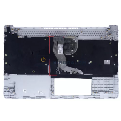 HP 15T-DY, 15-DY, 15-EF, 15S-EQ, 15S-FQ gyári billentyűzet palmresttel (US kiosztás, ezüst)